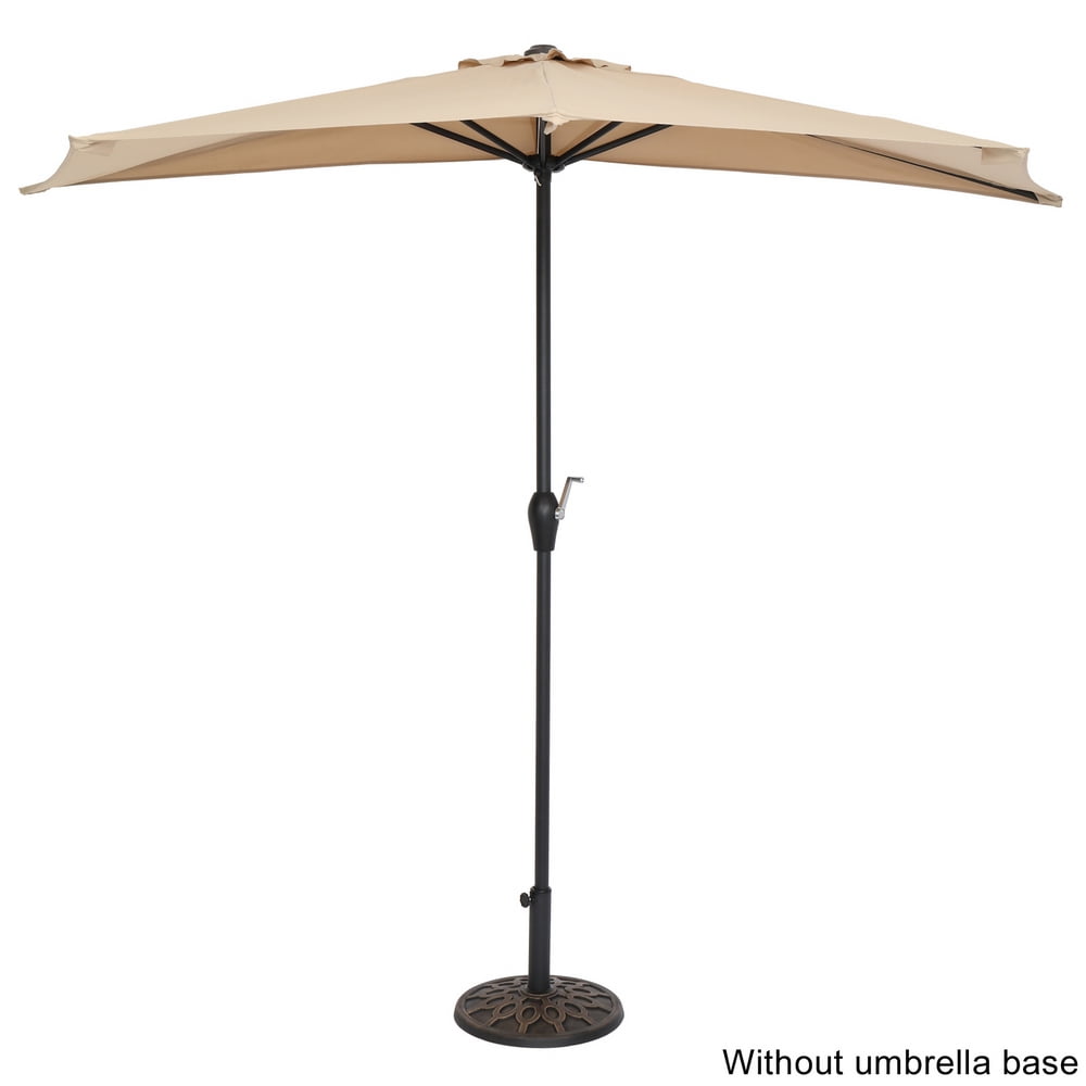 Kepooman 9Ft Half Round Umbrella, Waterproof Patio Wall Balcony Door Window Sun Shade, Without Base, Top Color Kepooman 9Ft Half Round Umbrella, Waterproof Patio Wall Balcony Door Window Sun Shade, Without Base, Top Color