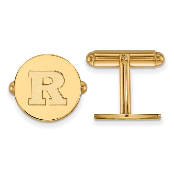 Men's Rutgers University 14k Gold Plated Silver Rutgers Cuff Links