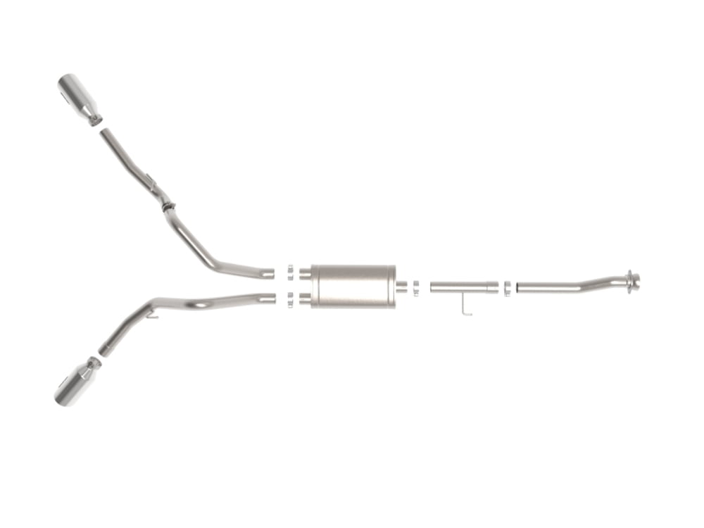 aFe 49-33126-P; Vulcan Series 3 IN 304 Stainless Steel Cat-Back Exhaust System w/Polished Tip Ford F-150 2021 V6-2.7L/3.5L (tt)/V8-5.0L