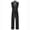 Black, variant on Mens 70s Disco Jumpsuit V Neck Sleeveless Wide Leg Bodysuit Shiny Metallic Romper Rainbow 3XL