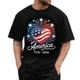 thumbnail image 4 of Mens Polo T-Shirt Usa 250Th Anniversary Mens Athletic Tops,Black,S, 4 of 4