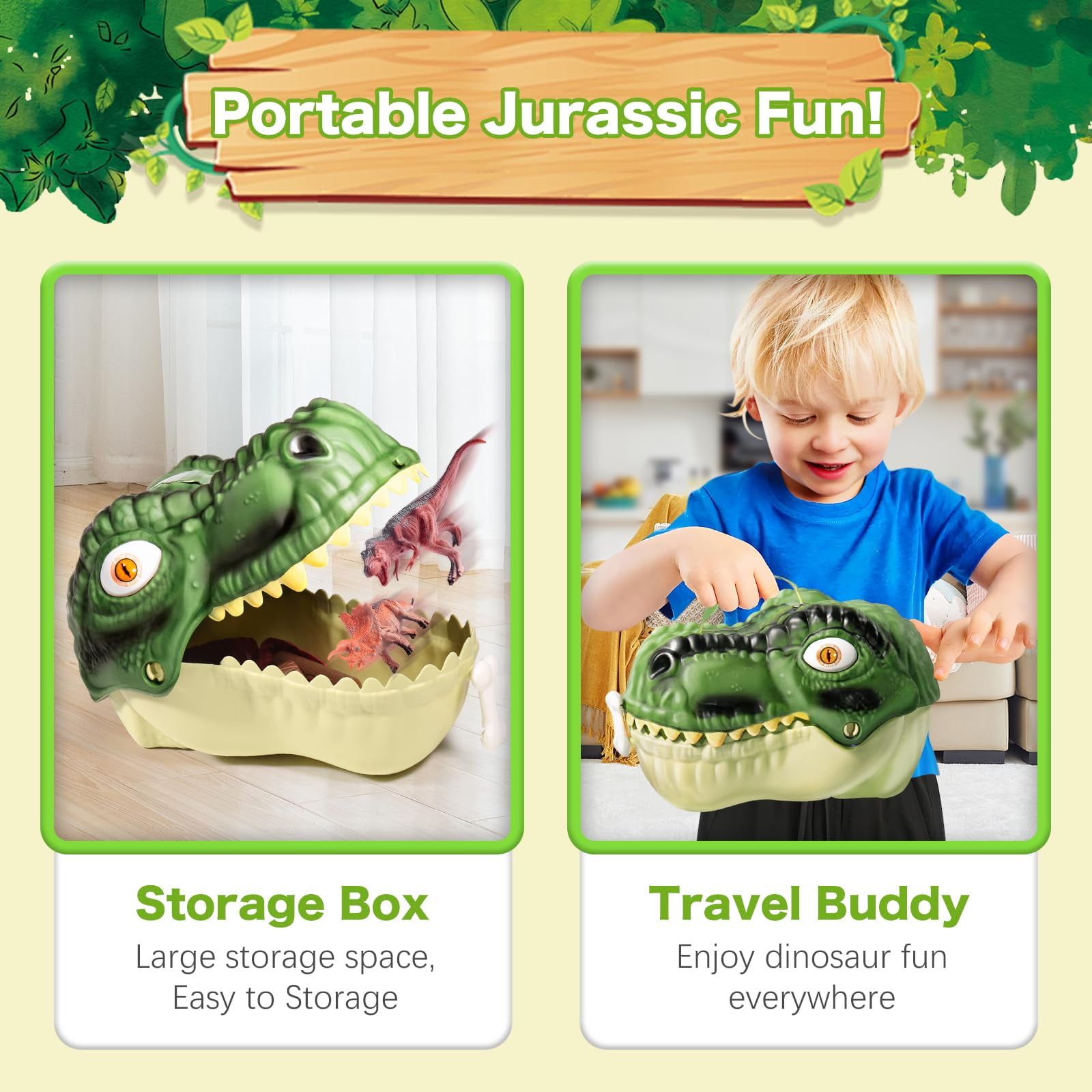 45PCS Dinosaur Toys for Kids 3-5, Realistic Jurassic Dinosaurs Figures with Eggs&Trees&Fence Playset to Create a Dino World,Educational Figures, Great Gift for Toddler Boys & Girl