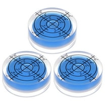 3 Packs Round Bubble Level 32x12mm Mini Circular Bullseye Spirit Levels Degree Marked for Camera Tripod Workshop, Blue