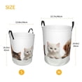 thumbnail image 3 of Balery Cute Kittens And Puppy Cesta de ropa redonda con asas, impermeable, independiente, para ropa, juguetes, dormitorio y familia-Small, 3 of 6