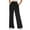 A21014-Black, variant on Zhensanguo Wide Leg Sweatpants Women Baggy 2024 Trendy Casual Drawstring Ribbed Waisted Pants Athletic Trousers Lounge Pants White S