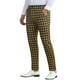 thumbnail image 4 of Pantalones de Hombre INSPIRE CHIC de Cuadros Casual Ajuste Regular Frente Plano Stretch 32 Negro Amarillo, 4 of 5