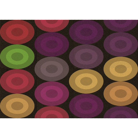 Ahgly Company Machine Washable Indoor Rectangle Transitional Plum Pie Purple Area Rugs, 5' x 7'