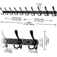 Dseap Coat Rack Wall Mounted10 Tri Hooks,Stainless Steel Heavy Duty