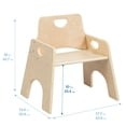thumbnail image 3 of Stackable Wooden Toddler Chair, 10in, 3 of 10