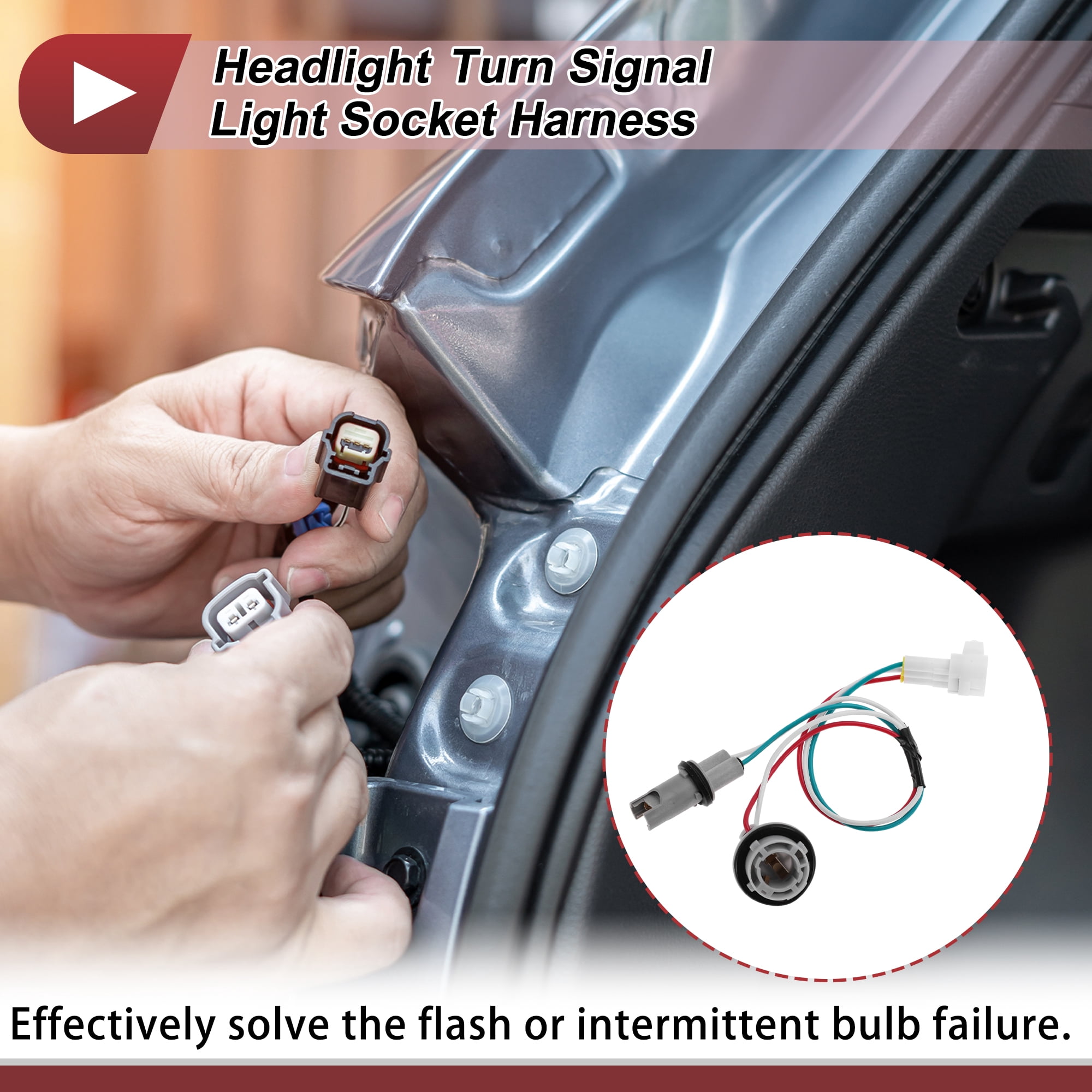 Unique Bargains Headlight Light Socket Wiring