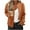 Orange, variant on qucoqpe Womens Casual Zip Up Jackets Loose Fit Long Sleeve Pocket Shirt Fall Winter Coat Top