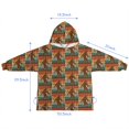 thumbnail image 7 of Multicolor Bigfoot and Text Pattern Blanket Hoodies for Kids 6-13YR Oversize Wearable Blanket Hoodies for Boys Girls Teens, 7 of 7