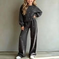 thumbnail image 2 of Cethrio Girls Outfit Sets Size 7-8 T, Casual Knitted Long Sleeve 2 Piece Girls' Clothing Sets Dark Gray, 2 of 5