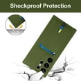 thumbnail image 5 of case for Samsung Galaxy S23 Ultra Case with Card Holder [Soft Microfiber Lining] Silicone Slim Thin Phone Cases Shockproof Protective Samsung Galaxy S23 Ultra 5G Wallet Case Green, 5 of 12