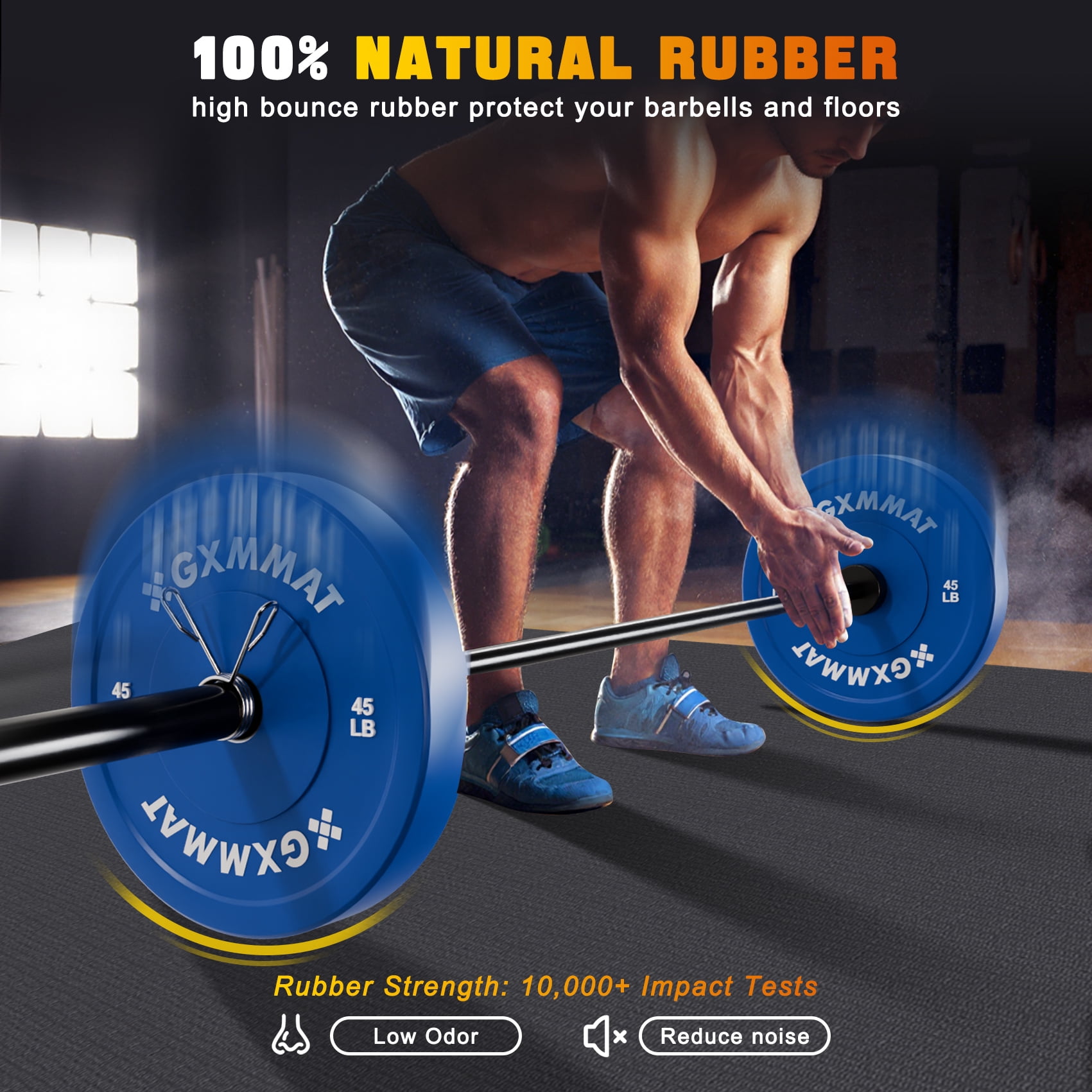 2-Inch Olympic Full Rubber Weight Plates|10/25/35/45LB High-Bounce barbell weight set(8 packs 230LBS) With Steel Insert|fit for Strength Training Weightlifting&Crossfit|Home Gym Compatible
