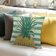 thumbnail image 3 of SHANXI  Hello Summer Pillow Covers Turquoise Watercolor Striped Outdoor Decorative Throw Pillows for Couch,Yellow Pineapple Fruits Plant Linen Decor Cushion Cover 24x24in, 3 of 5