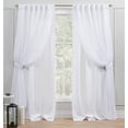 thumbnail image 2 of Exclusive Home Rideaux Catarina Couches Solides Blackout et Transparent Caché Tab Haut Rideaux, 52x96, Hiver, 2 of 4