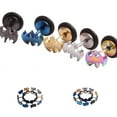 thumbnail image 3 of 2 Pcs Boucles d'Oreilles en Acier Inoxydable Punk Batman Hommes Femmes Clous d'Oreilles Perçage Bijoux U9, Bleu, 3 of 6
