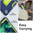 thumbnail image 3 of ELEHOLD Case for Lenovo Tab K9 /Lenovo Tab One 2025 (TB305FU),8.7-inch,Heavy Duty Hard PC Silicone Case Hidden Kickstand Anti-Scratch Shockproof Cover for Kids Men Women, Navyblue+Yellow, 3 of 8