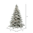 thumbnail image 3 of Vickerman 4.5' Flocked Utica Fir Artificial Christmas Tree, Warm White LED Lights, 3 of 5