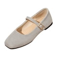 thumbnail image 2 of Norvail Womens Ballet Flats Slip On Square Toe Formal Wedding Flats Shoes Low Arch Fashion Casual Comfortable Soft Sole Loafers Plus Size Wide, 2 of 5