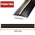 thumbnail image 4 of iMeshbean 20Ft Universal Garage Door Bottom Threshold Seal Strip,DIY Weatherproofing Garage Door Seals,Garage Door Bottom Weatherproof Strip Weather Stripping Replacement,20FT Long (Black), 4 of 7