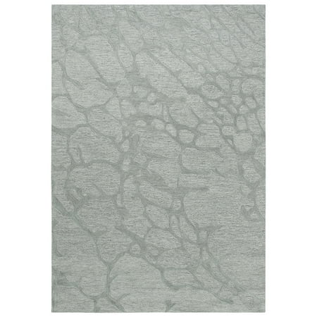 Gatney Rugs Pilaf Area Sh222b Contemporary Grey Textured Single Color Tufted Wool Rug