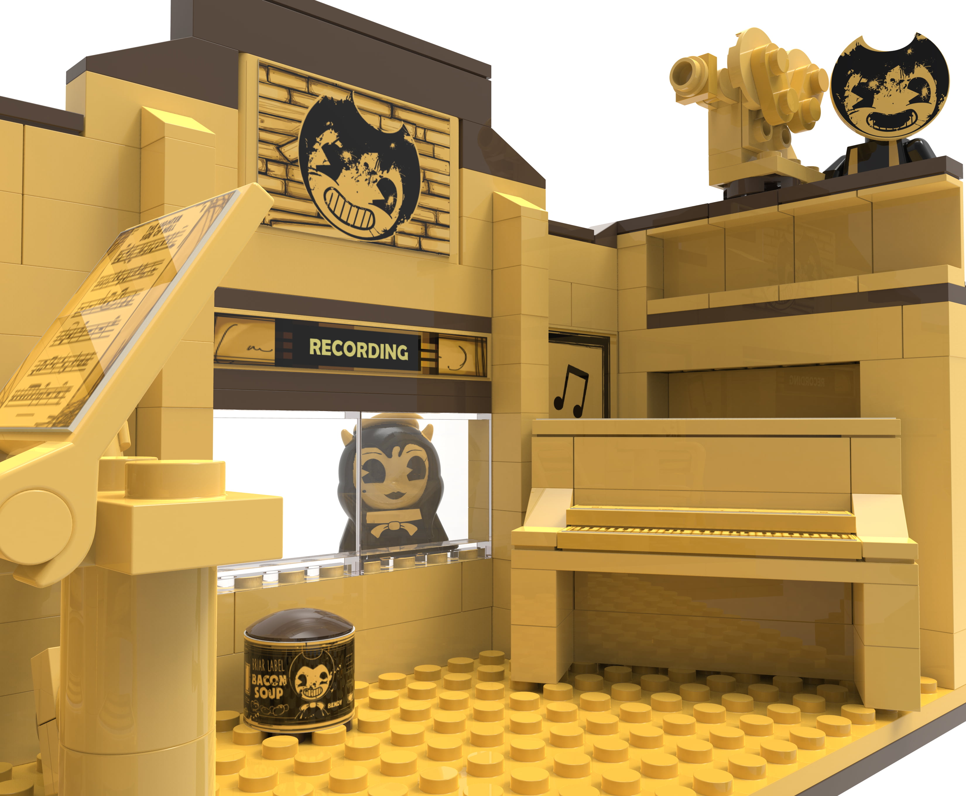 NEW Bendy and the Ink Machine Recording Studio and Figures Building Toy Set 