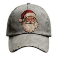 thumbnail image 4 of Yuanlong Unisex Christmas Baseball Cap Santa Printed All-Season Cap Vintage Washed Outdoor Sports Headwear, 4 of 5
