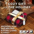 thumbnail image 4 of Sunbeam Electric Heated Throw Red/Black Plaid Microplush Faux Shearling 4 Heat 50x70, 4 of 13