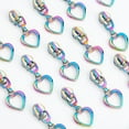 thumbnail image 4 of 18Pcs Alloy Zipper Pullers Vibrant Rainbow Colors Zippers Heart Pendant Zipper Pull Tabs Detachable Zipper Pull Luggages Purses Bags Replacement Zippers for Tailor Sewing Crafts, 4 of 6