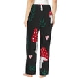 thumbnail image 3 of Disketp Amanita Mushroom Print Women'S Comfy Pajama Pants Casual Drawstring Palazzo Lounge Wide Leg Pants, 3 of 9
