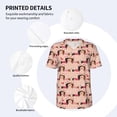 thumbnail image 3 of KLL Dachshund Couple for Men's Baseball Shirts,Short Sleeve Casual Shirts Button Down Shirt for Men Beach Summer Wedding Shirt-Large, 3 of 7
