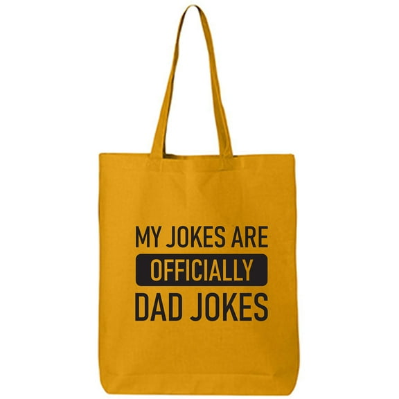 Official Dad Jokes Cotton Canvas Tote Bag