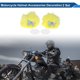 thumbnail image 2 of Accesorios para Casco de Motocicleta Decoración Lazo Azul Esponjoso para Cascos de Motocicleta Bicicleta Esquí Etiqueta Amarilla de Piel Sintética 2 Juegos, 2 of 6
