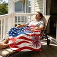 thumbnail image 4 of American Flag Throw Blanket for Sofa Couch Bed,4th of July Memorial Day Decor,70.8x90.5 Inch, 4 of 9