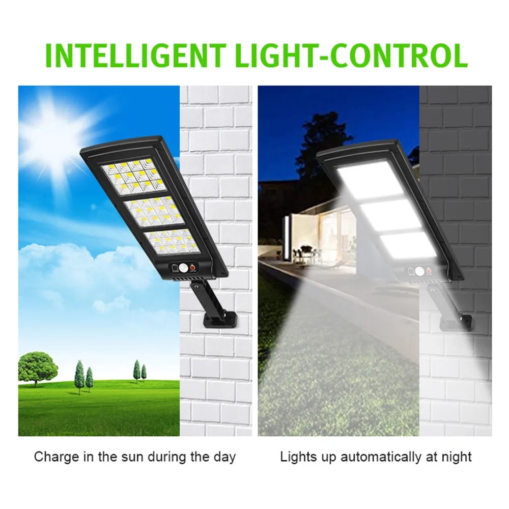 200W Solar Street Light Motion Sensor, Dusk to Dawn Solar Flood Lights Outdoor, IP65 Waterproof Solar Security Lights, LED Solar Lights for Outside Garden Yard Path Parking Lot