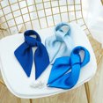 thumbnail image 3 of Glacier Pure Silk Scarf | Ice Blue, Sky Blue, Navy | Small Head Scarf Or Large Square Shawl | Solid Colour Collection, 3 of 6