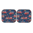 thumbnail image 7 of Bingfone Fire Truck 1 Print 2-Piece Sun Shade Front Windshield - Foldable Car Front Window Sunshades For Most Sedans Suv Truck - Large, 7 of 7
