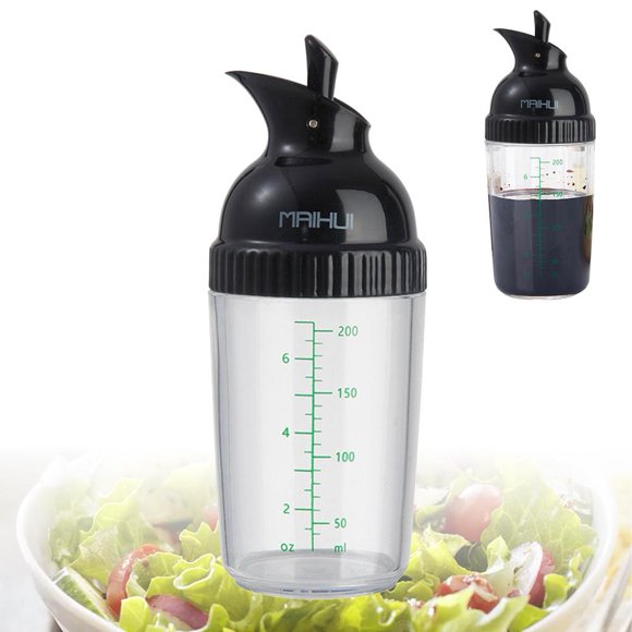 200ml Salad Dring Shaker Cup iversal Maal Sauces Mixer Kitchen 9CT2