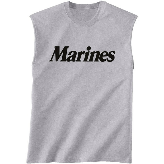 Marines Sleeveless T-Shirt in gray