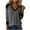 Gray, variant on Women's Fashion Printing Casual V-neck Long Sleeve Loose T-shirt Top Outfits Winter Clothing Basic Fall Clothes
