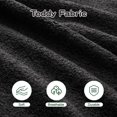 thumbnail image 4 of 82" Deep Seat Cloud Couch, 2-Seater boneless couch, Teddy Fabric Modular Sectional Sofa, No Assembly Foam Floor Couch, Modern Living Room Sofa for Small Space Apartment Bedroom Office, Black, 4 of 9