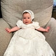 thumbnail image 2 of Baby Girls Baptism Dress Christening Gown with Bonnet 18M, 2 of 2