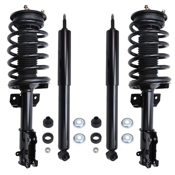 Detroit Axle - Struts Shocks for 2005-2010 Ford Mustang [Base, GT] 2 Front Ready Struts w/ Coil Springs Assembly 2 Rear Shock Absorbers 2006 2007 2008 2009 Replacement Suspension Kit