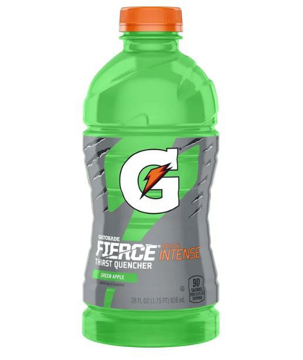 Gatorade Fierce Green Apple 28 oz Bottle, Quantity of 8