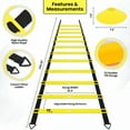 thumbnail image 2 of BESTSKY 2026 New 20Ft Speed Ladder Agility Ladder Training Equipment for Kids & Adults, Football Ladder Soccer Ladder Workout Ladder Drills Training Ladder Kit Exercise Ladder for Footwork Yellow, 2 of 6