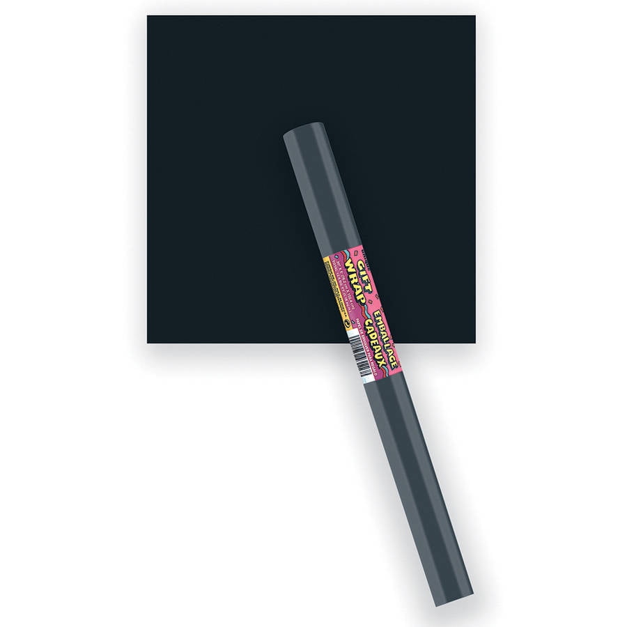 black wrapping paper roll
