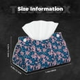 thumbnail image 6 of Goofa Lilies Flowers Pattern Triangle Square Tissue Box Cover, Modern PVC Leathe Facial Paper Holder,Decorative Holder/Organizer for Bathroom Vanity Countertop, 6 of 9