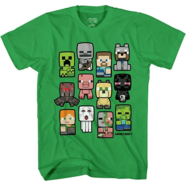 Minecraft - Minecraft Boys 4-18 Bobble Mobs Roll Call Short Sleeve ...